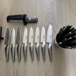 Global Knives 30pc plus two sharpeners Quality knives