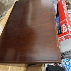 Expandable Wooden Dining Table with 6 Chairs