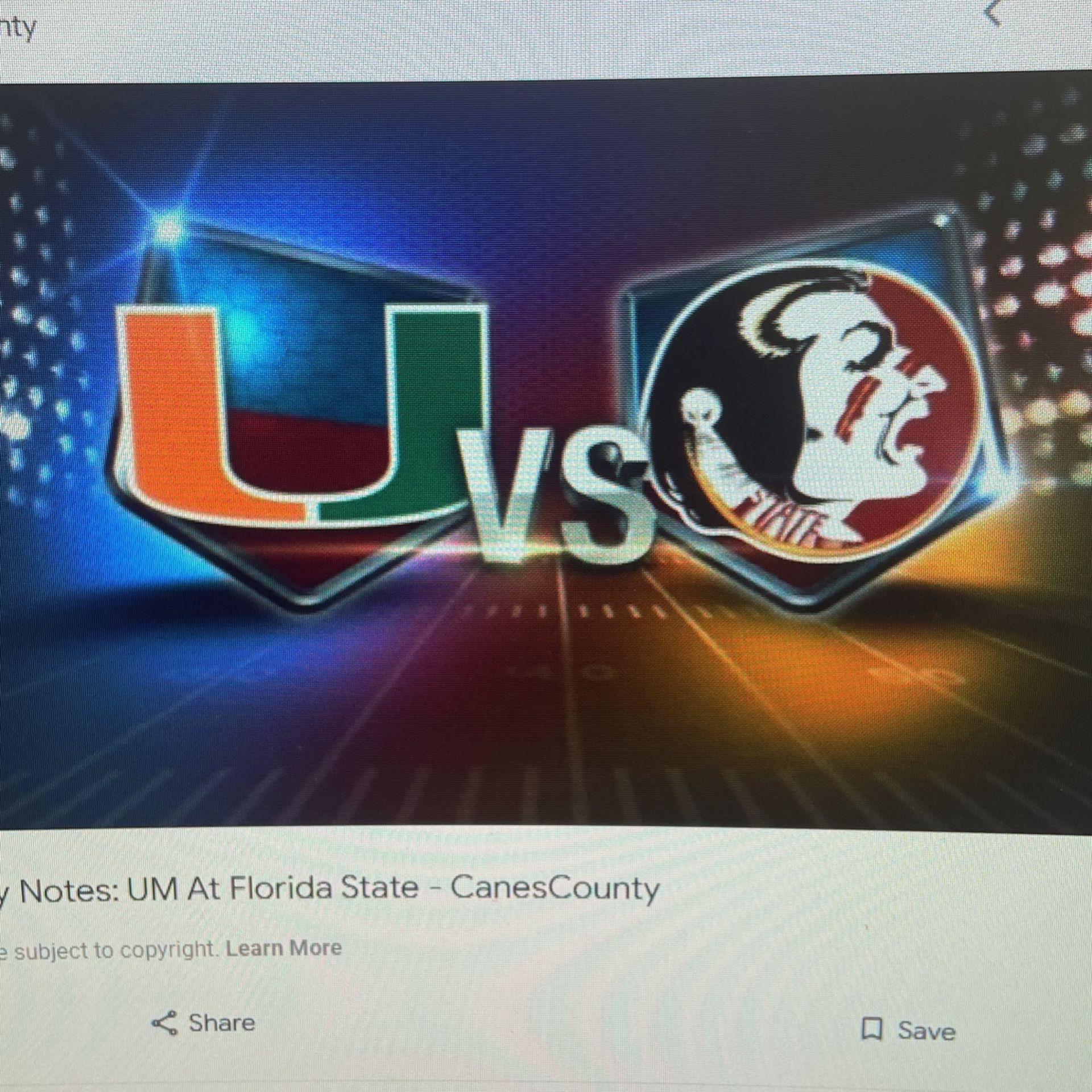 UM VS FSU for Sale in Miami, FL OfferUp