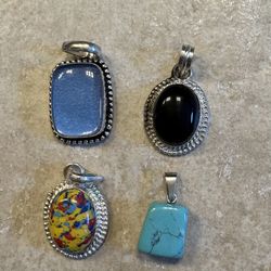 4 new sterling silver pendants 