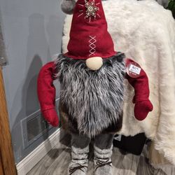 Christmas  GNOME  DECORATION.
EMMA WITH HIM WHEN SHE PETS HIS HEAD