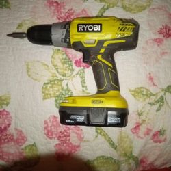 18 Volt Ryobi Drill With Battery