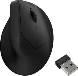 Keychron M5 Wireless Ergonomic Mouse, Compact Vertical Mice with Thumb Wheel, Silent Clicks, 2.4 GHz/Bluetooth/Wired Rechargeable, Customizable Button