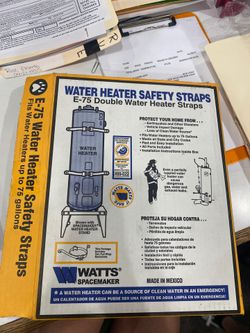 Water heater safety straps