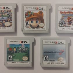 5 Mario Bros. Nintendo 3DS Game Cartridges 