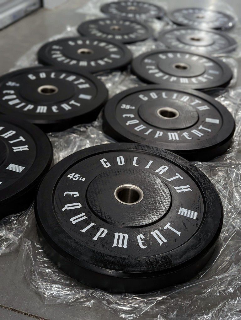 NEW Professional Bumper Plates Weights Add Olympic Bar Olympic Barbell
