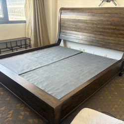 King size Bed Frame With Box Springs 
