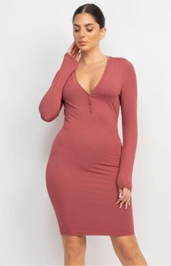 Women Mini Dress Long Sleeve Size M