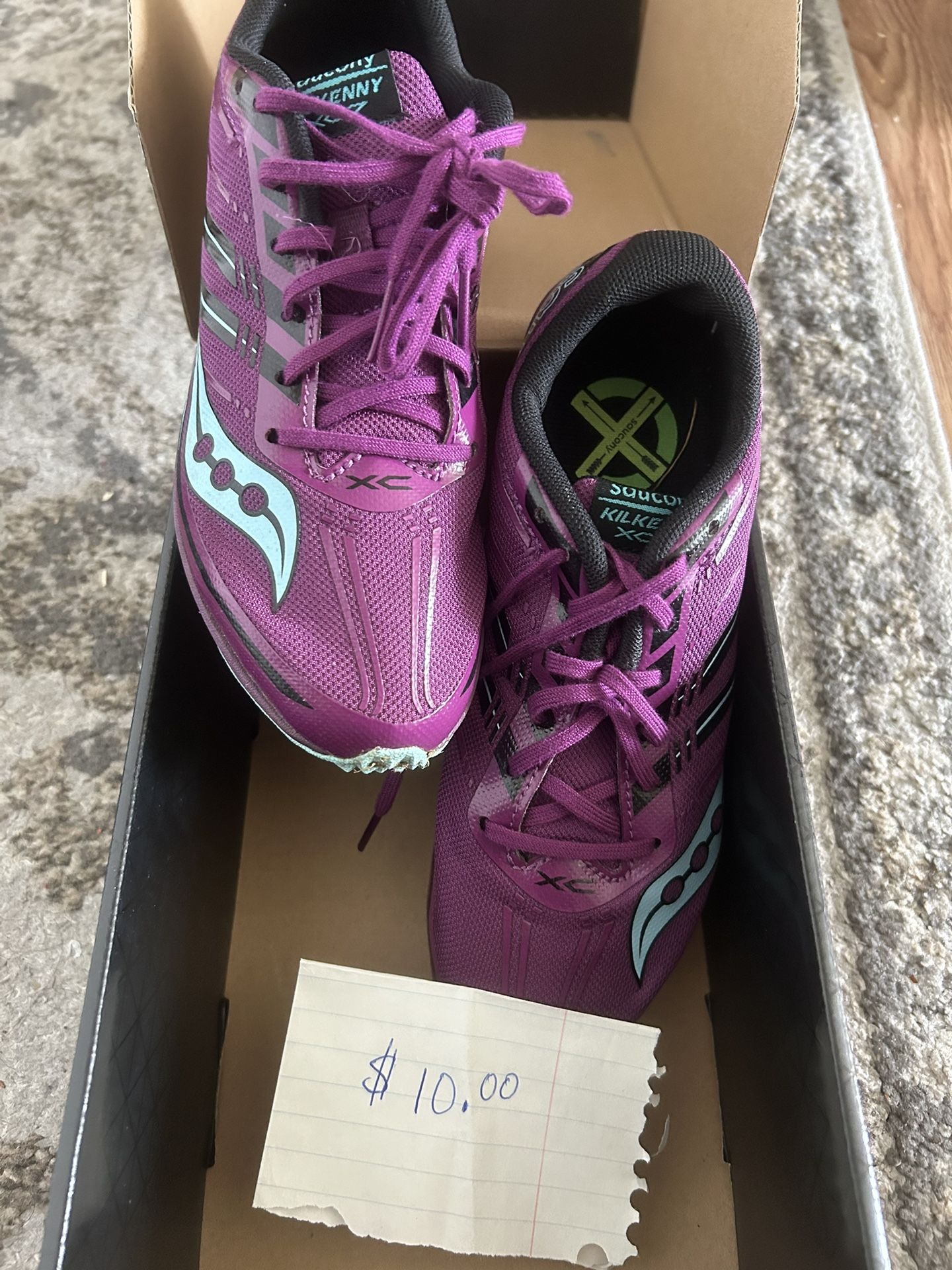 Saucony Running Cross Country Spike Shoes Without The Spikes $10.00
