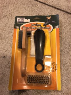 Leather shoes brush