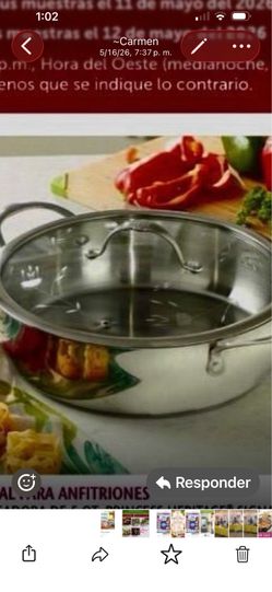 Cacerola de 5 qt nueva de Princess house