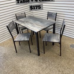Table With 4 Chairs Brand New Set $175 Only 