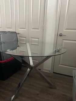 Round Glass Table $45