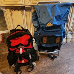 Hiking backpacks/ One external frame *BLUE is sold