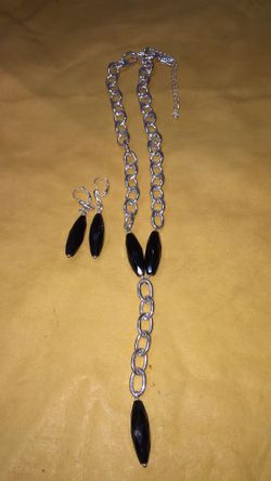 Silver plated necklace set