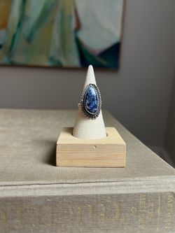 Adjustable Sodalite Gemstone Ring ( firm on price )