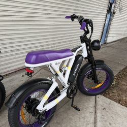 AMYET V9 G60 ELECTRIC BIKE PEAK 1500W-32MPH-RANGE 30-65MILES. TIRES 20x4IN. SIGNAL LIGHTS. HORN.HEAD LIGHT.