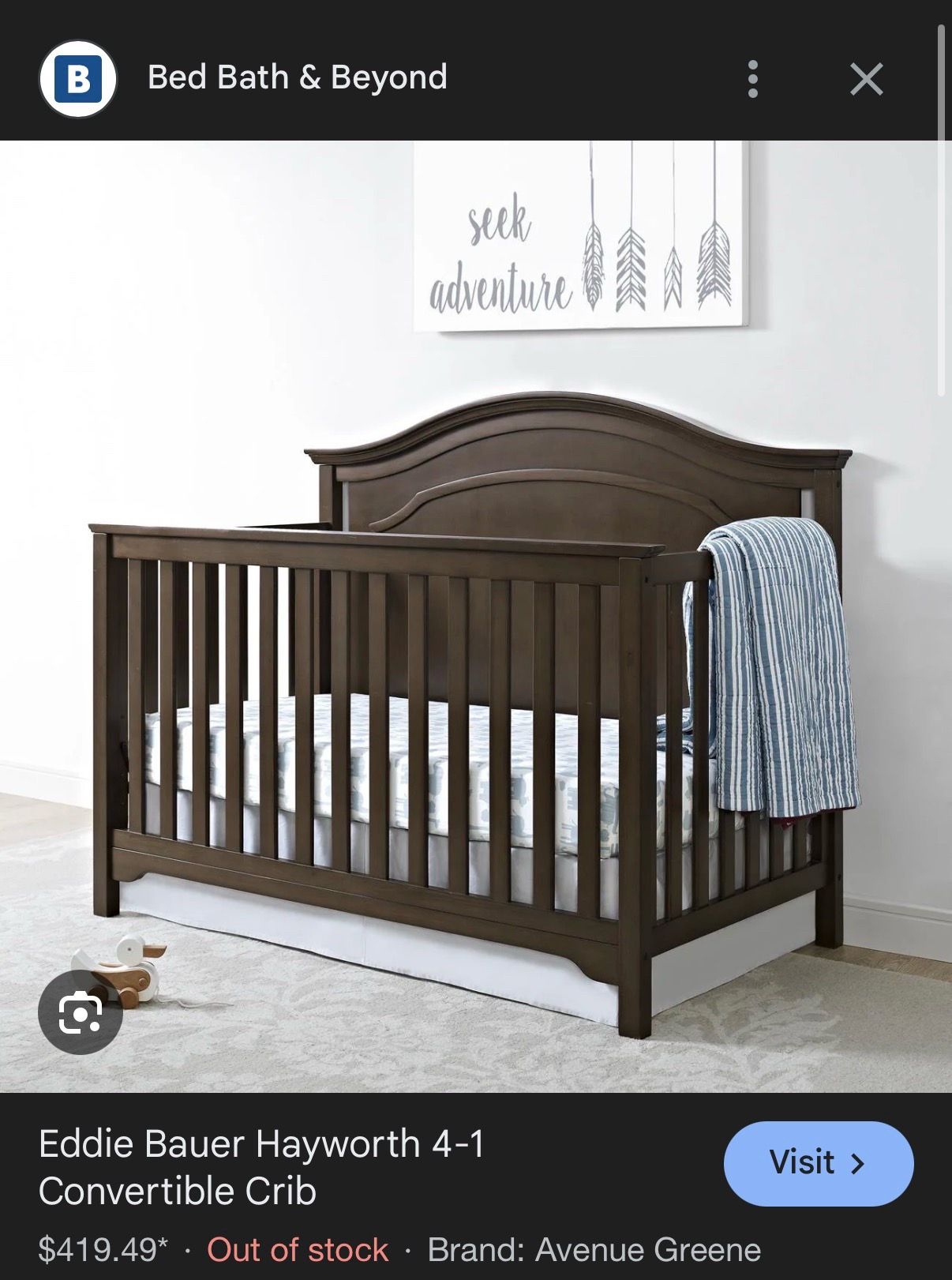 Mint condition baby crib