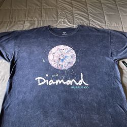 Diamond Supply Co Navy Logo Tee