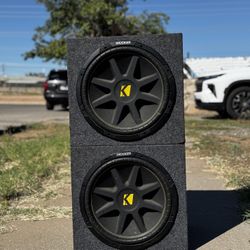 2  15" Kickers Subwoofers and Amps (Combined)
