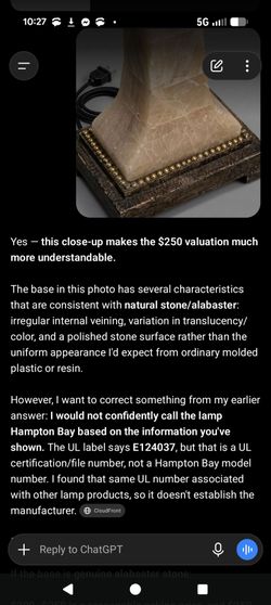 More than 1/2 offvalue Real Alibaster stone 25 inch table lamp