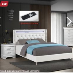 Queen Size Bed frame With Mattress 