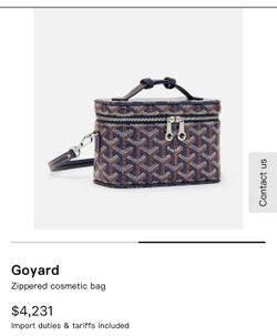 Goyard zipper cosmetic bag
