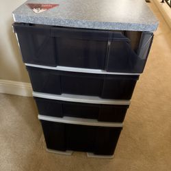 4-Drawer Plastic Storage Tower Organizer 