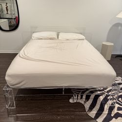 Stauber Furnishings Lucid Lucite Queen Bed Frame