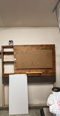 Garage wooden wall for tools