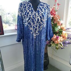 Blue Sequins Dress Sequin 