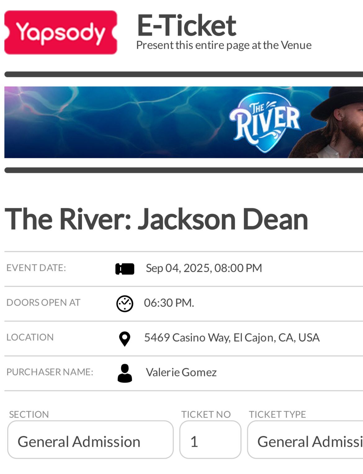 Jackson Dean Tickets