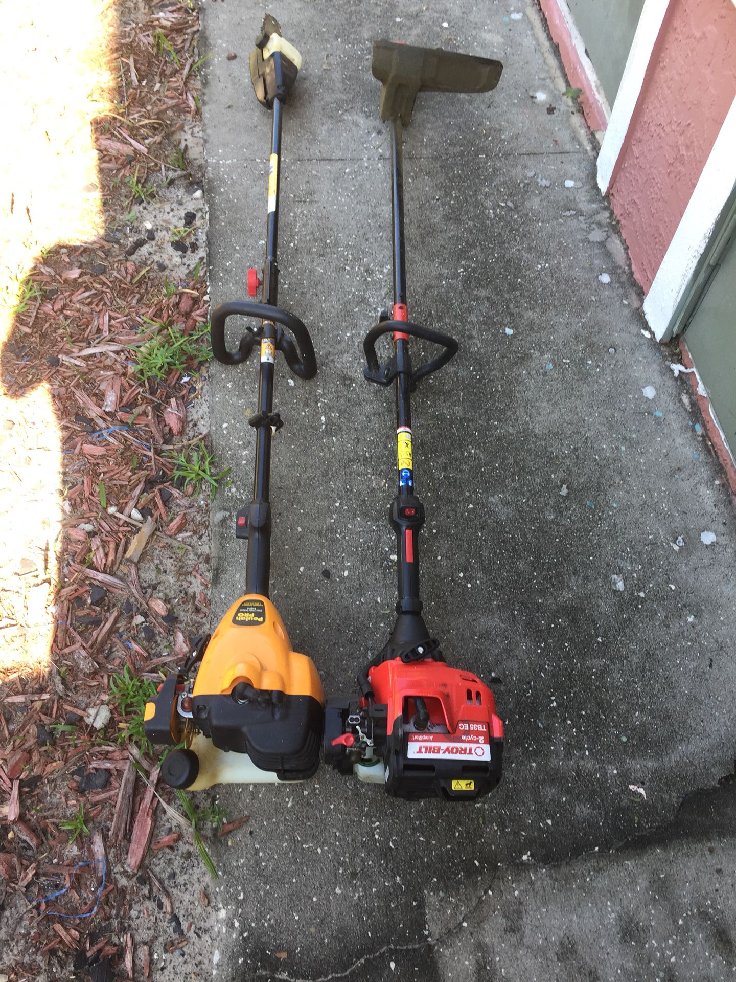 Gas trimmer $60.00 Gas pool chainsaw $70.00