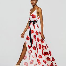 NWT Serena Bute Ibiza Maxi Dress - White/Red Poppy Size S ( 4-6 )Pd $590