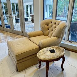 Pearson club chairs with ottoman 