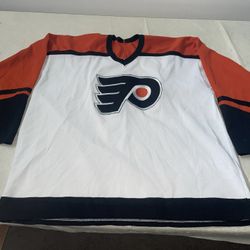 Philadelphia Flyers Ccm Jersey Mens Xl Clean Mic White Vintage 90s NHL Air Knit