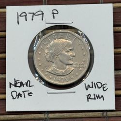 1979 P Susan B Anthony Near Date Wide Rim Dollar 