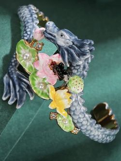 Blue Dragon Bracelet / Bangle by Grace1451