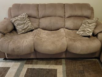 Sleeper Couch And Dual Reclining Loveseat