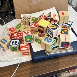 wood ABC/123 blocks