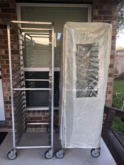 Bakery Racks – $185 Each or $380 for Both w/ Cover – NSF – New Wheels