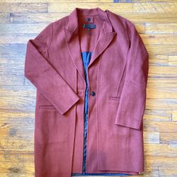 RAG & BONE Kaye Red Rust 2 in 1 Wool 2 Piece Vest Mid length Layered Size L