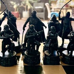 2004-Star Ears Saga Edition Chess Set includes character pieces from all six Orig. Star Wars movies