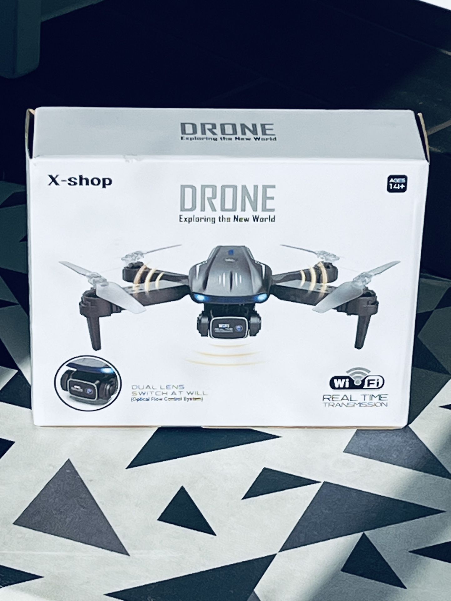 Brand new Drone with REAL WIFI TRANSMISSION Camera 1080P HD, FPV Drones with 2 Batteries,