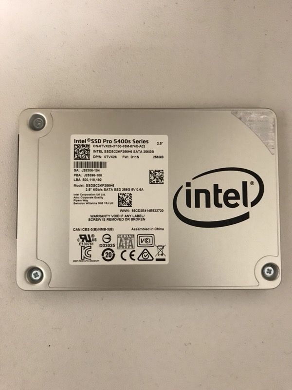 SSD 256GB Intel SSD Pro 5400s Series