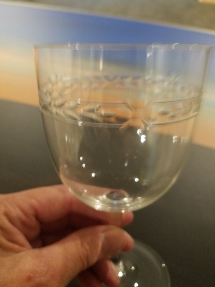 Antique wine glasses