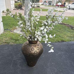 Crate & Barrel Vase and Flowers