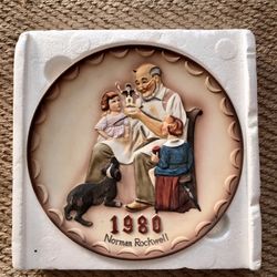 NORMAN ROCKWELL "THE TOY MAKER" 1980 FIRST ANNUAL COLLECTOR PLATE