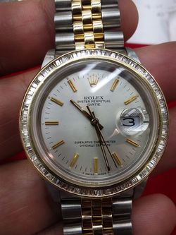 Rolex 2 tone 18k gold & stainless Diamond Bezel 2ct
