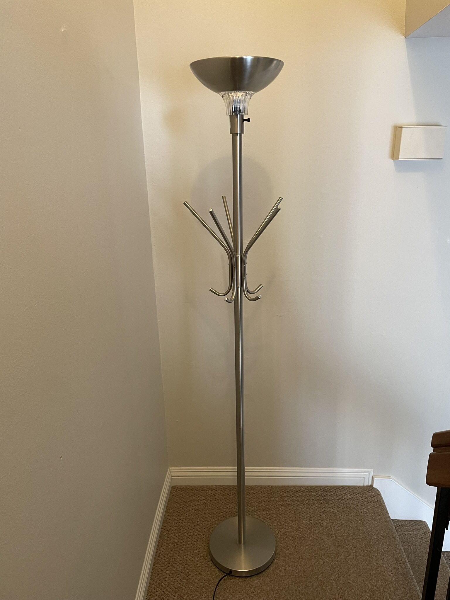 Floor Lamp with Coat Rack